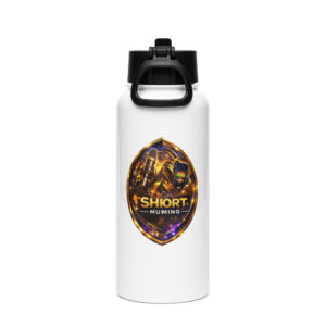 Stainless steel water bottle with a straw lid